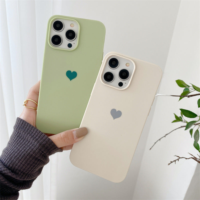 Simple Love Silicone Phone Case Drop-proof Protective Cover