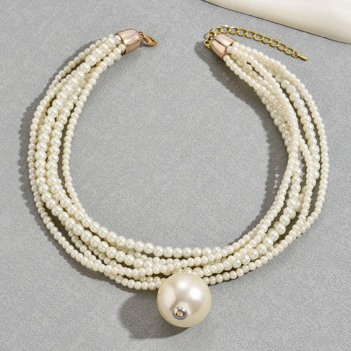 Fashion Multi-layer Clacklace Large Pearl Niche