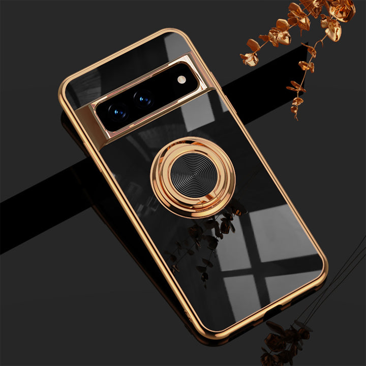 Simple Electroplating Ring Rotating Phone Case