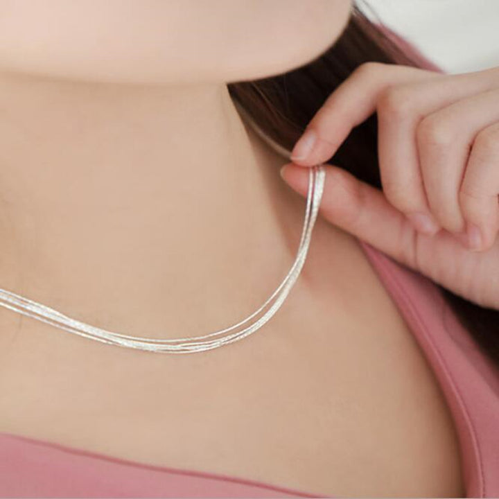 Frauen Mode Multilayer Halskette Schlüsselbeinkette