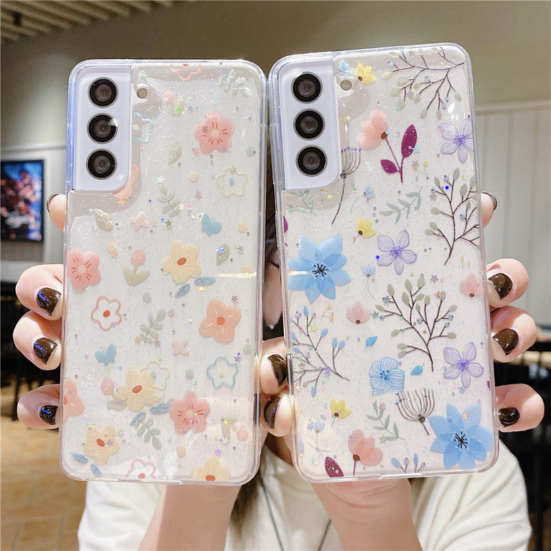 Fashion Protecteur de cas de téléphone floral minimaliste