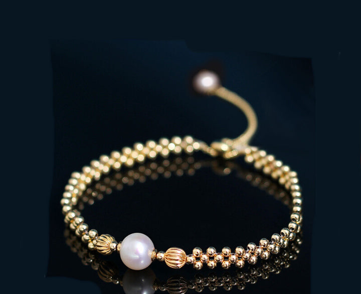 Women's Handwoven Vintage Freshwater Pearl Bracelet