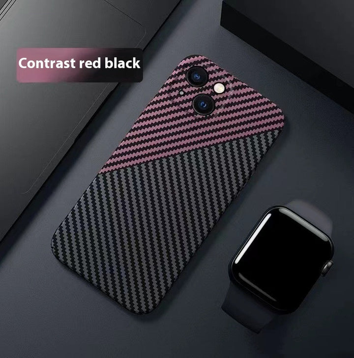 Carbon Fiber Phone Case Drop-resistant Protective Cover All-inclusive Lens