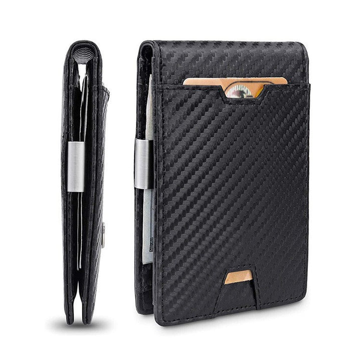 Herrenkartenhalter Faserleder Money Clip Wallet