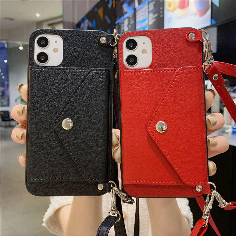 Mobile Phone Case Messenger Coin Leather Card Case