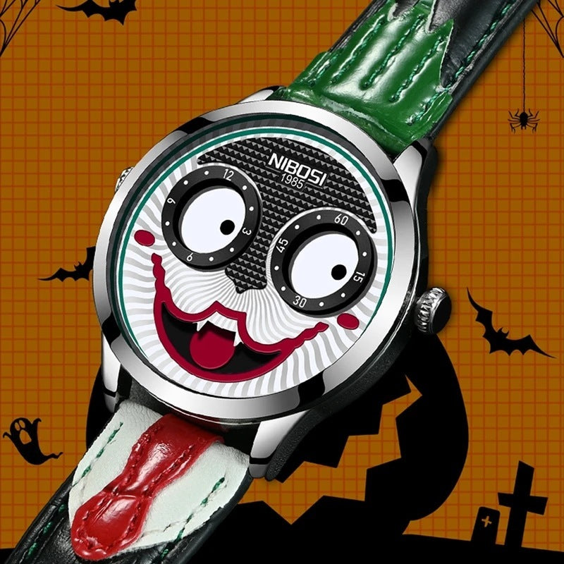 Clown russe Couir de montre masculine étanche