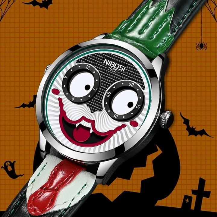 Clown russo clown orologio in pelle impermeabile