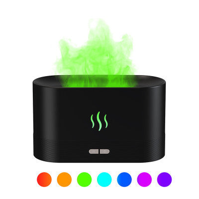 2022 A legkeresettebb USB ultrahangos lánggal hangszóró LED RGB színes illóolaj tűz láng aroma diffúzor