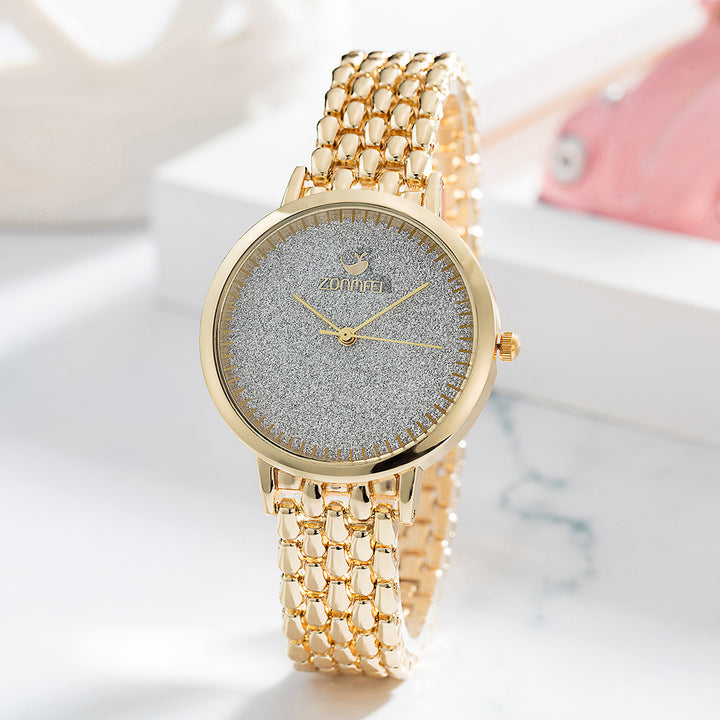 Wind Summer New Fashion Simple Full Diamond Small Dial Quartz Watch Ladies