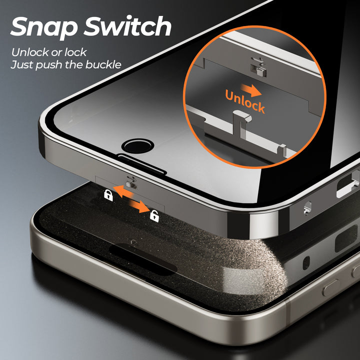 Magnetic Snap Closure Dual-sided Lens All-inclusive Cell Phone Case