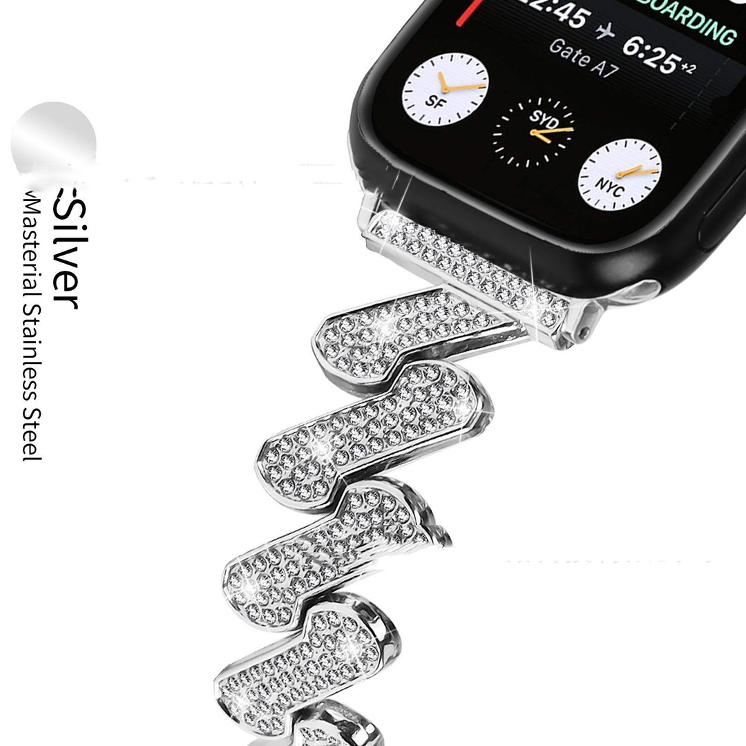 7-Wort-Diamant-eingebettete Smart Watch Band