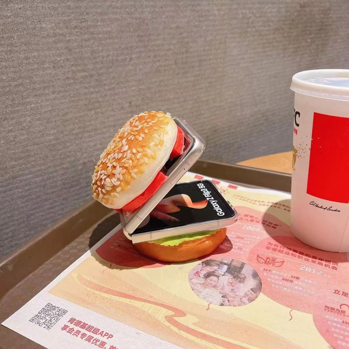 Spoof stereo hamburger vouwscherm telefoonhoesje schattig