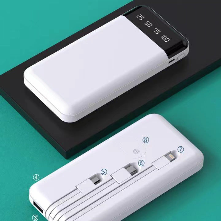 Power Bank One Drag Three With Cable Fast Charge