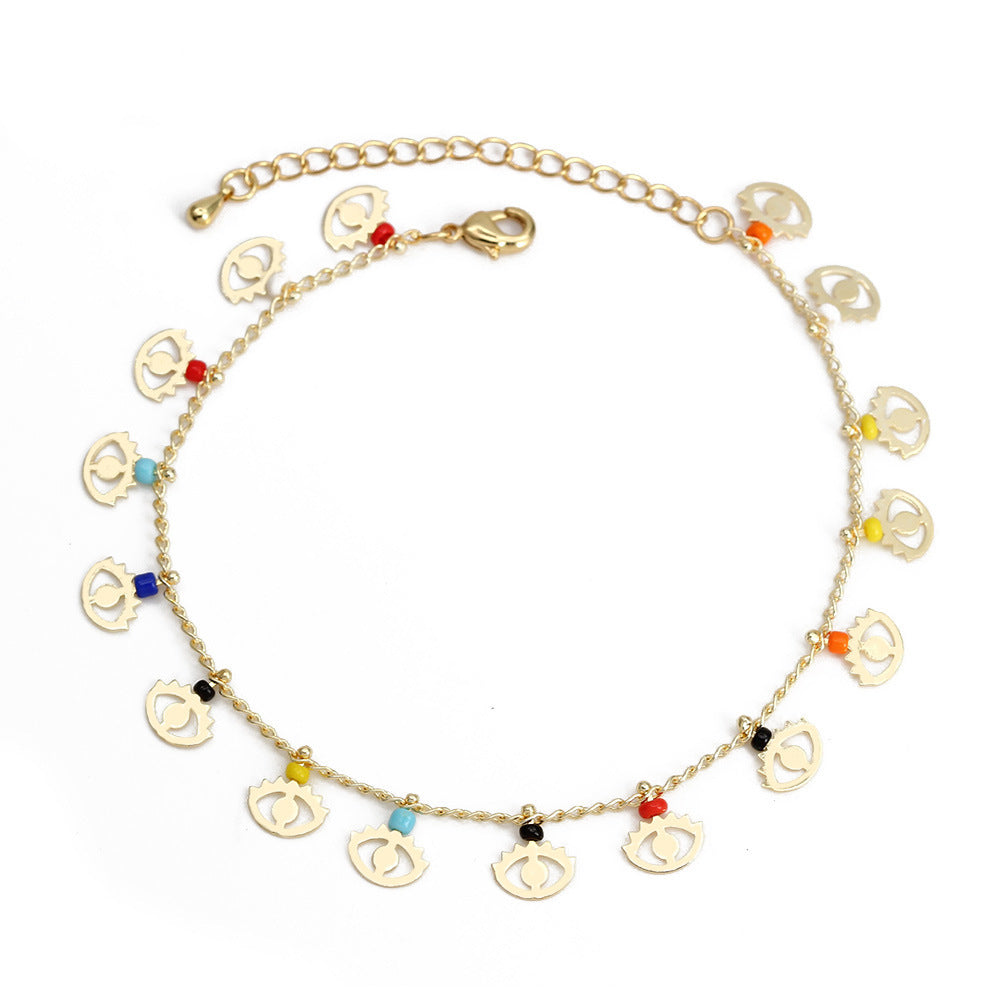 Bracelet de perle de couleur aux yeux creux