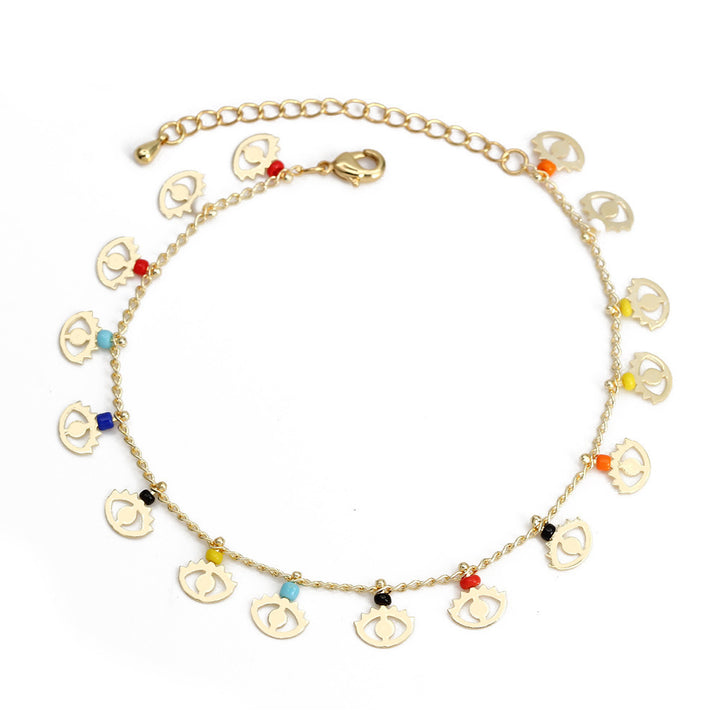 Bracelet de perle de couleur aux yeux creux