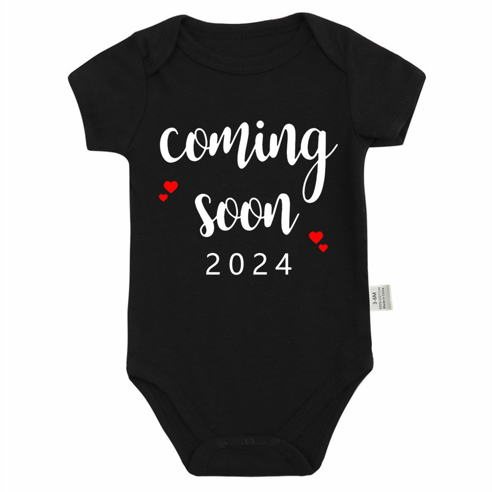 Обявена бременност 2024 Новородено бебе Romper Pure Cotton Rompers