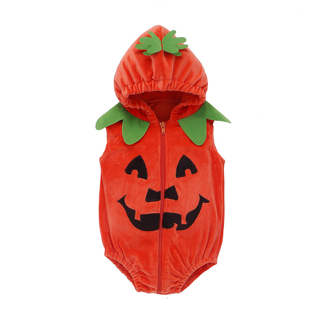 Çocuklar Cadılar Bayramı Pumpkin Tulum Sevimli Kolsuz