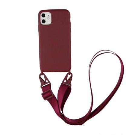 Kompatibel med eple, enkel ensfarge som er egnet for rygg mobiltelefon case messenger stropp skulder stropp lanyard