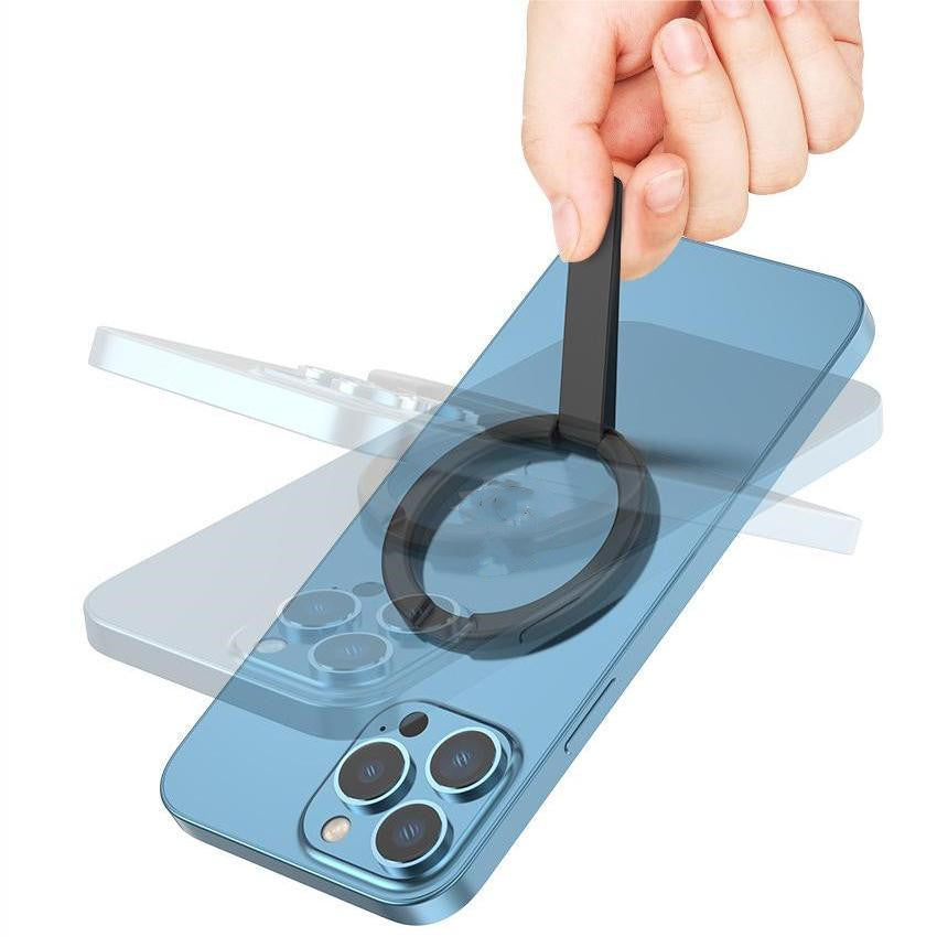 Магнитный портативный невидимый держатель мобильного телефона с закрепленным кольцом