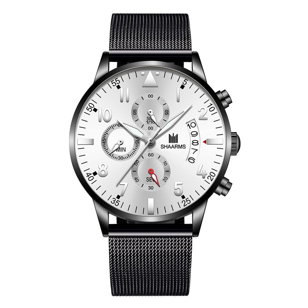 Concept Men's Mesh Strap Calendar Quartz Watch