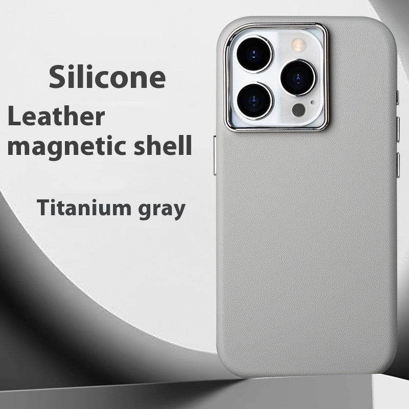 Silikon her şey dahil deri telefon kasası manyetik emme