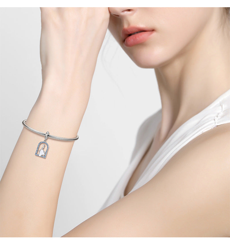 Accessori fai -da -te in rilievo Bracele Bracciale per pendente in argento sterling S925