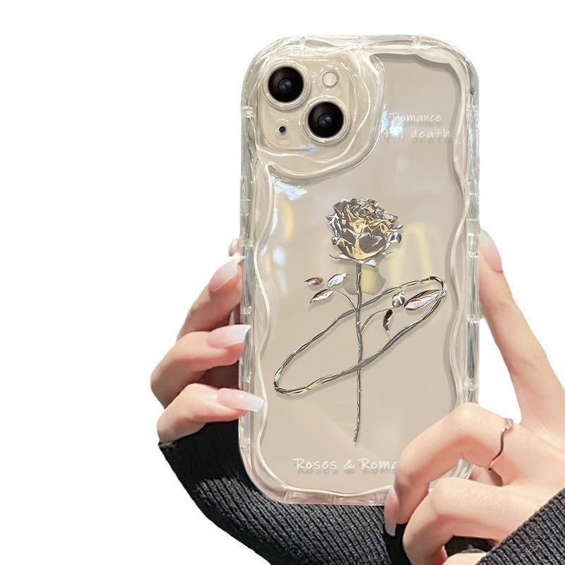 A Bunch Of Roses Is Suitable For 15promax Phone Case Transparent Silicone