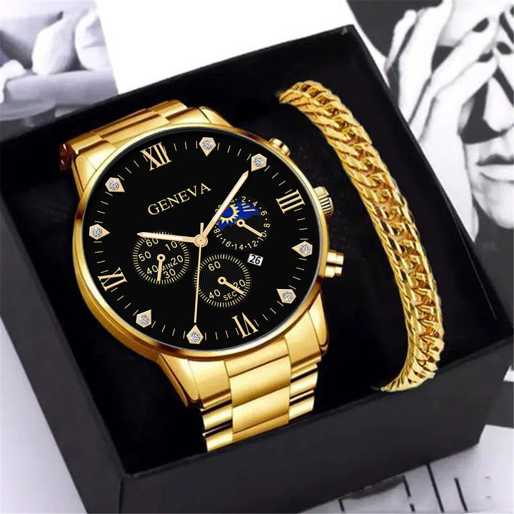 Fashion Business Men's Steel Belt Watch Band Band Band