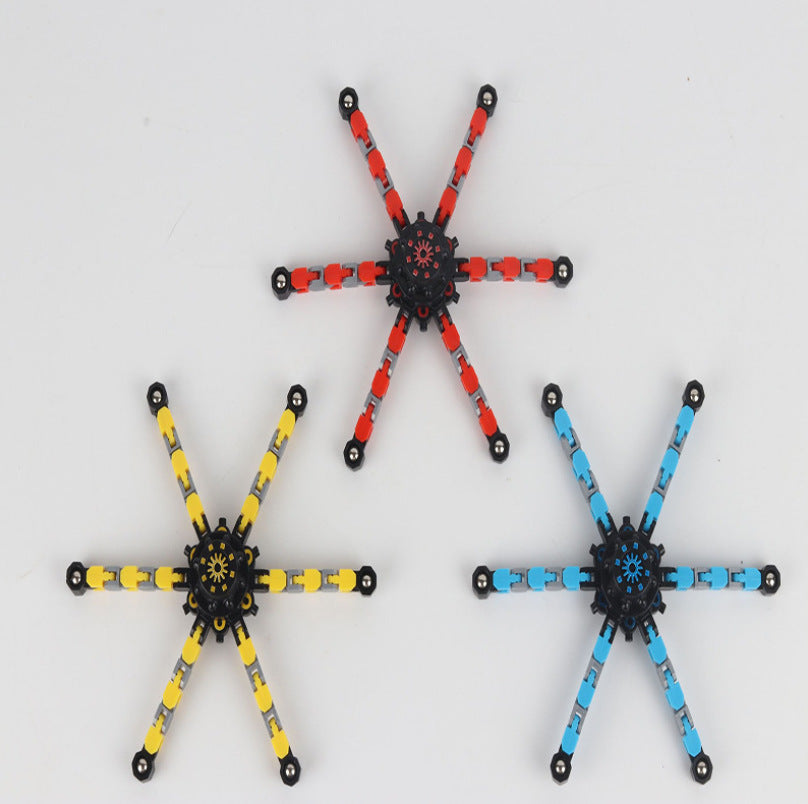 Vervormd fidget spinner kettingspeelgoed voor kinderen antisters handspinner ventilatiespeeltjes speelgoed volwassen stressverlichting sensorische gyro cadeau