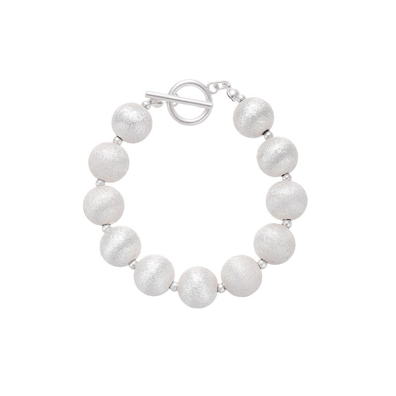 Design originale di nicchia che disegnava perle fritte perle rotonde per perle della clavicole Bracciale e collana