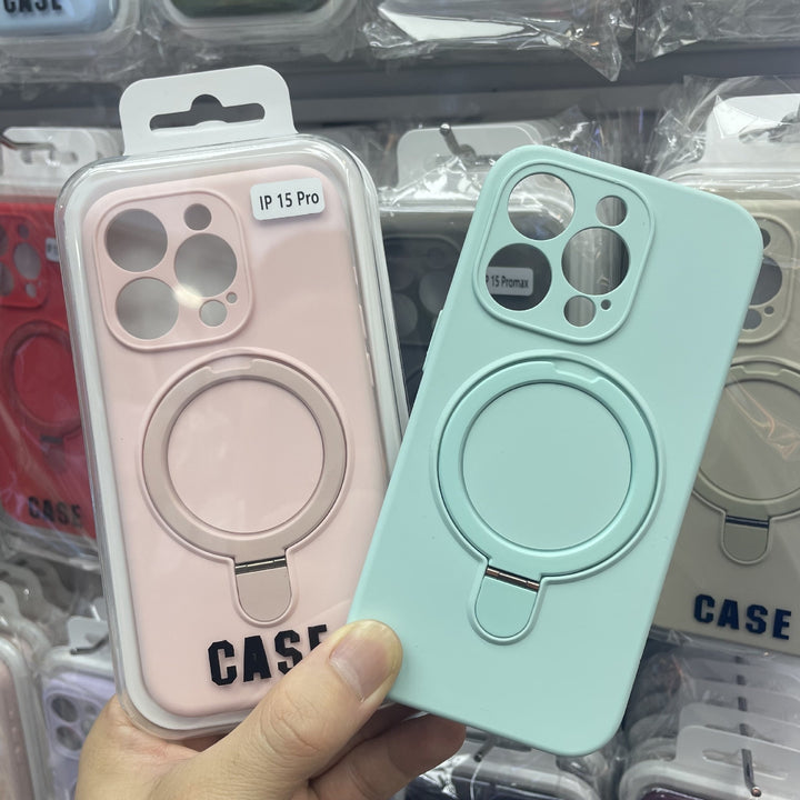 Liquid Silicone Magnetic Bracket Phone Case