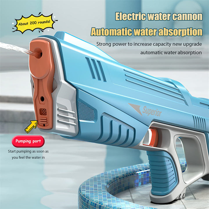 Kesä täysi automaattinen sähköinen vesipistoolilelu Induktiovesi, joka absorboi korkean teknologian purskevesipistoolin ranta ulkovesitaistelua leluja