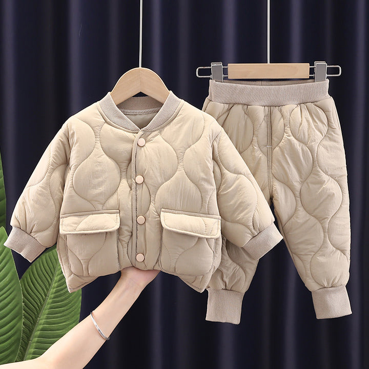 Vêtements de coton pour garçons Baby Warm deux pièces