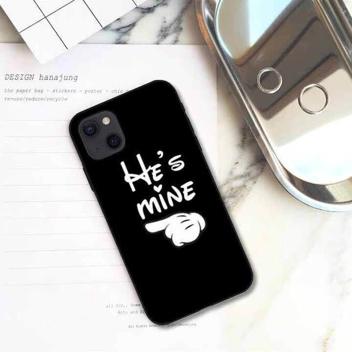 White Lines Holding Hands Couple New Phone Case