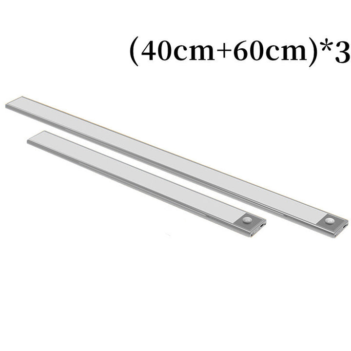 Senzor de mișcare LED sub dulap ușoară USB Garderobă reîncărcabilă Lumina de noapte pentru bucătărie pentru lămpi de perete interior