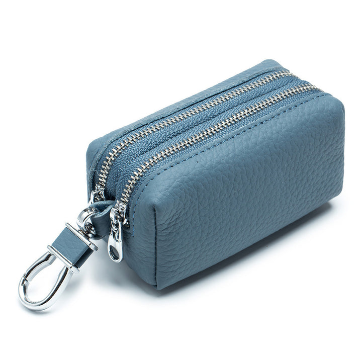 Case clé de grande capacité Double-couche Soft Men's Multifonctional Coin Purse