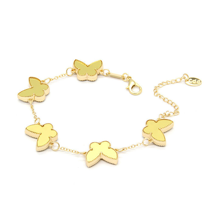 Double Sided Butterfly Heart Bracelet Fashion Bracelet