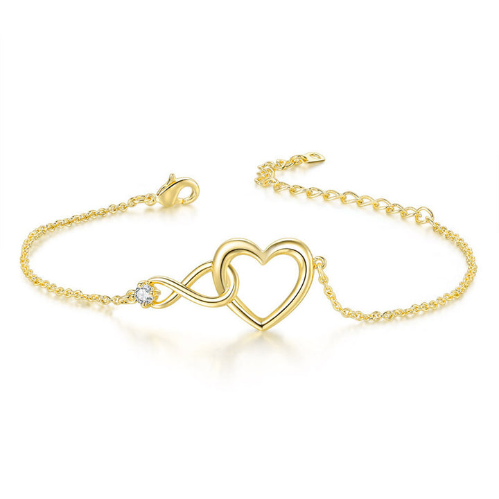 Pulsera en forma de corazón Joyas de moda versátiles de amor versátil para su novia Día de San Valentín