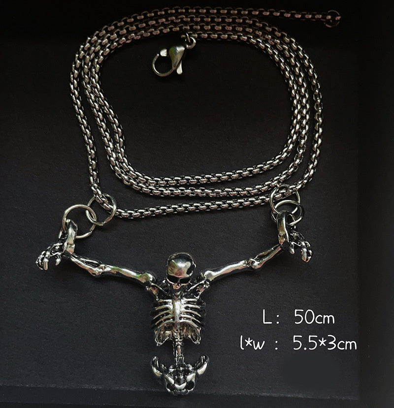 Halloween Skull Necklace Fashion Retro Punk Style Pendant Jewelry