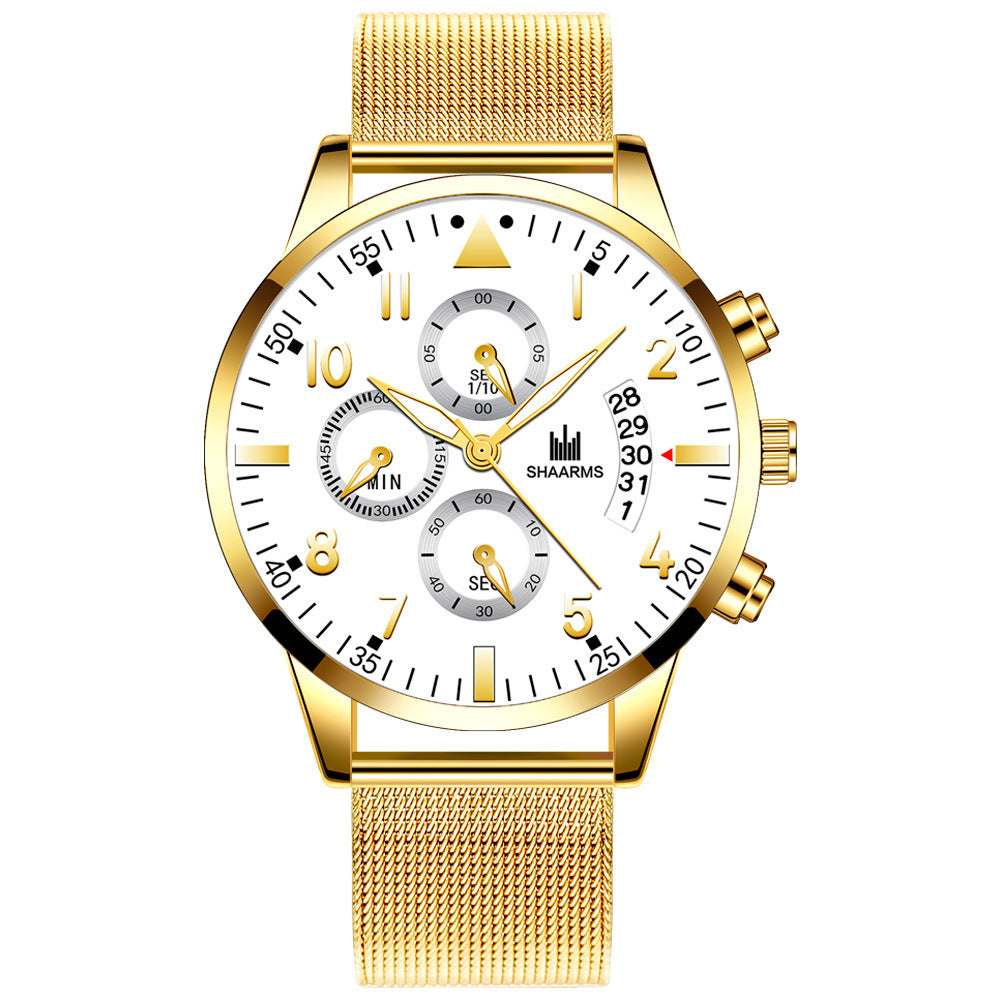 Concept Mesh Sangle Mesh Swear Calendar Quartz Watch