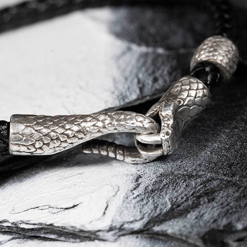 Bracelet cadeau personnalisé en cuir de la série de serpents