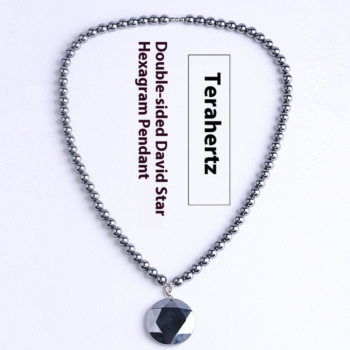Double-sided Large Satellite Six-awn Necklace Pendant