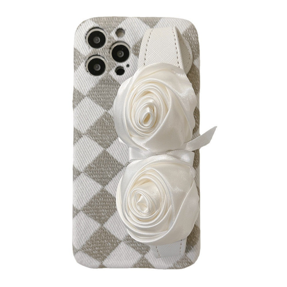 Diamond White Rose Wotband Phone Case