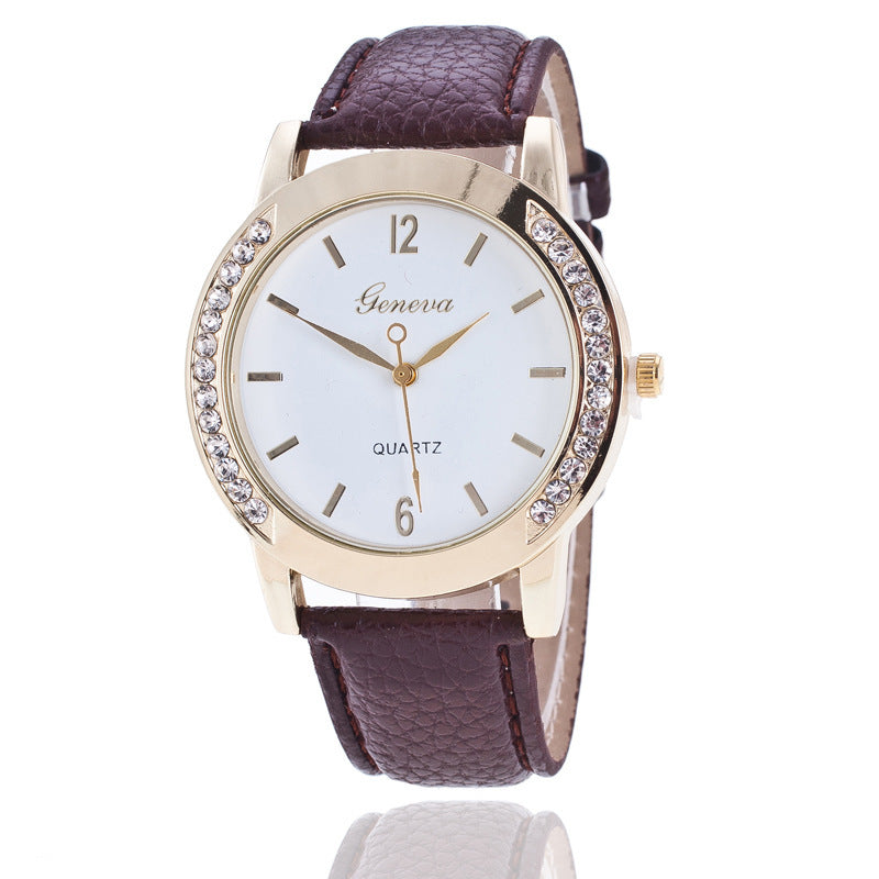 Ginebra Diamond Quartz Watch Women