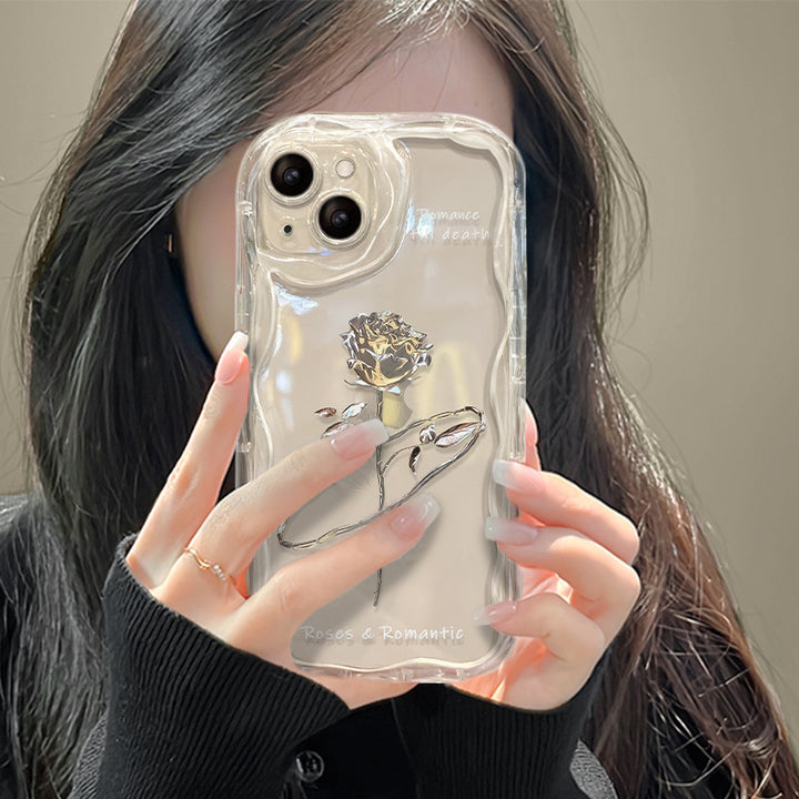 Un tas de roses convient au sil de téléphone 15Promax silicone transparent