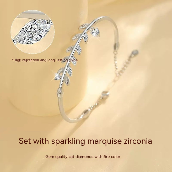 S925 Silver Bracelet Female Opening