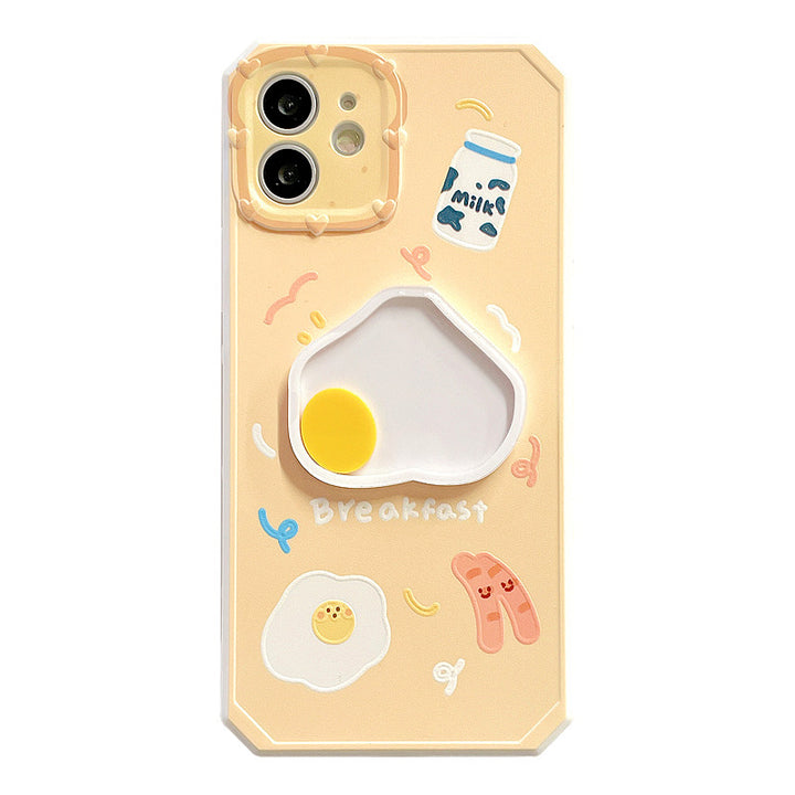 Caricature créative Rolling Egg Phone Case Anti-Fall Soft