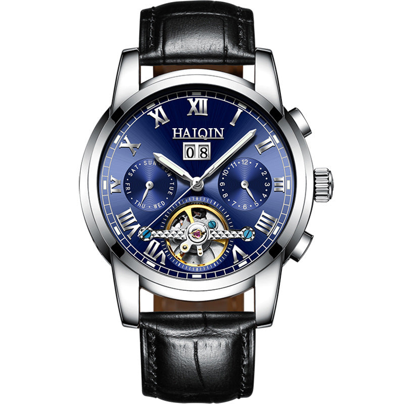 Menmode waterdichte lumineuze holle tourbillon automatisch mechanisch horloge