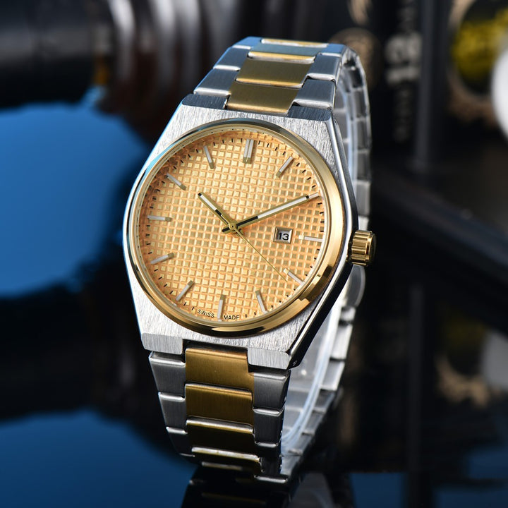 Business Casual Steel Belt Quartz Watch Men