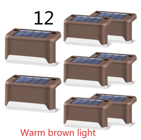 Neues Upgrade wasserdichte LED Solar Zaun Lampe Solardeck Lichter Solar Stiefleuchte Outdoor für Terrasse Stufen Gartenweg Stiefhof